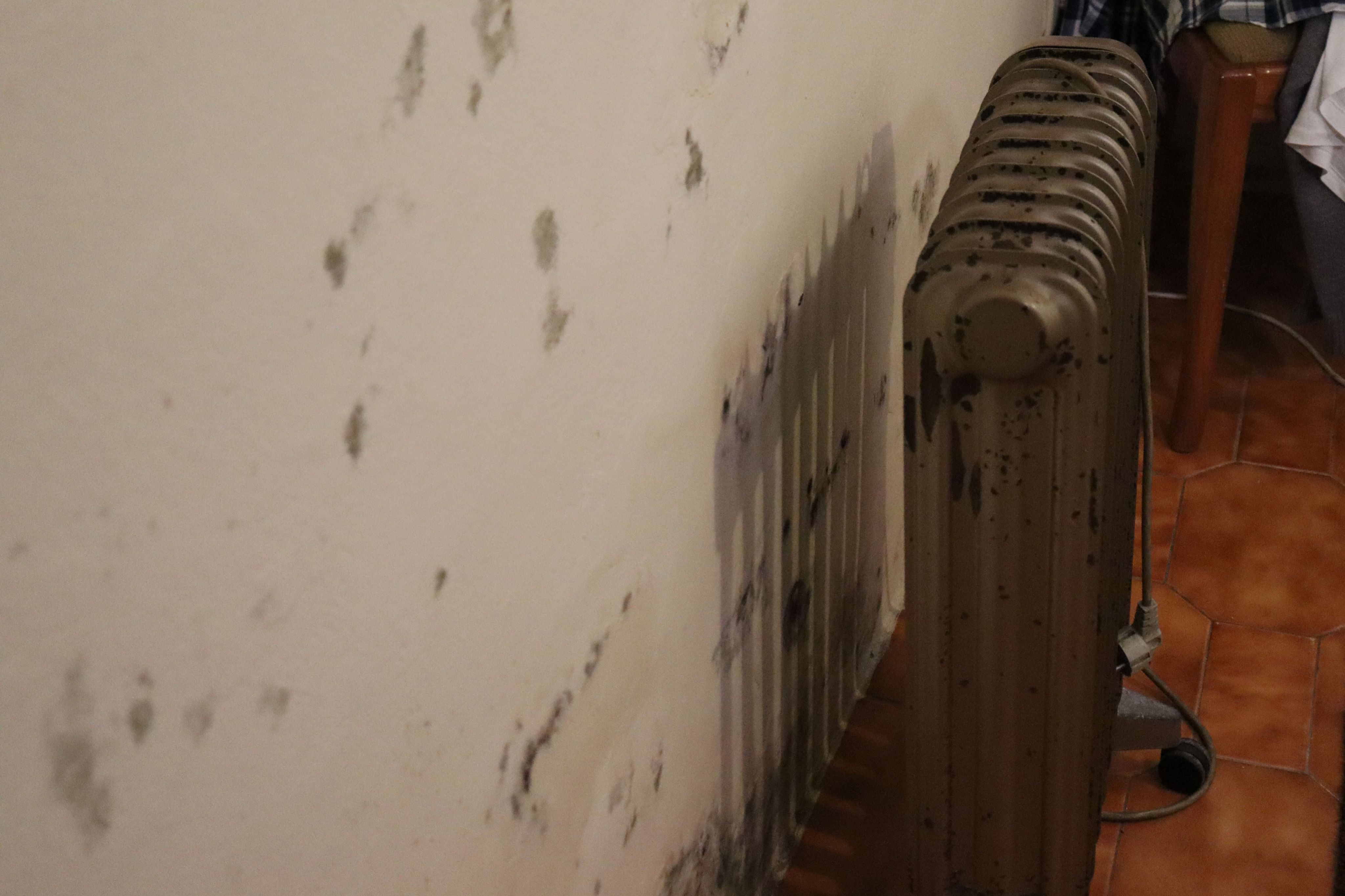 Aquecedor a óleo no quarto de Cristina.